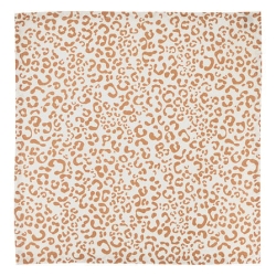 Lot de 4 serviettes de table Leopardi 40 x 40 cm coton imprimé rouge carmin