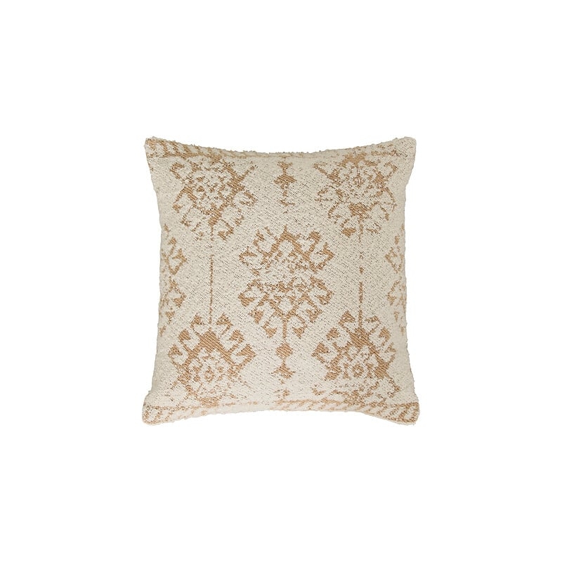 Coussin bouclette Ozel 40 x 40 cm coton ivoire