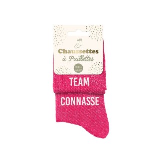 Chaussettes paillettes duo team connasse