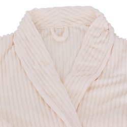Peignoir Arum velours côtelé en flanelle taille unique ivoire
