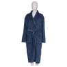 PEIGNOIR ARUM VELOURS CÔTELÉ EN FLANELLE TAILLE UNIQUE BLEU ENCRE
