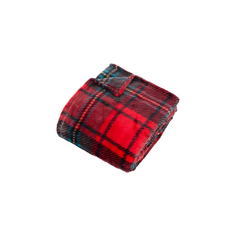 Plaid Brody 130 x 170 cm flanelle imprimée TARTAN