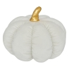 Coussin citrouille diam 32 cm x haut 18 cm polyester ivoire