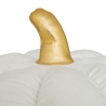 Coussin citrouille diam 32 cm x haut 18 cm polyester ivoire