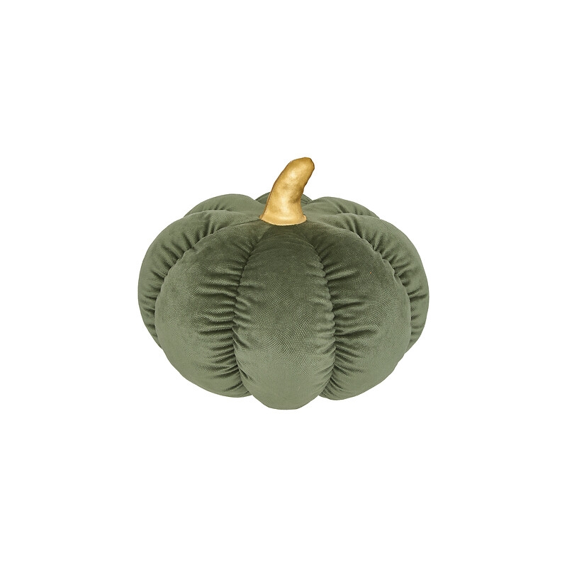 Coussin citrouille diam 32 cm x haut 18 cm polyester kaki