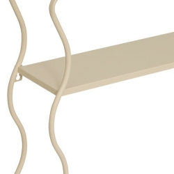 Etagère 2 niveaux vague Judy L. 40 x P. 12 x H. 58 cm métal beige