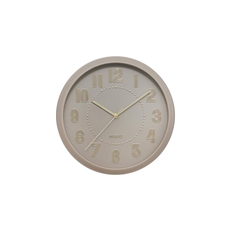 Horloge Alizée diam 30 cm plastique taupe