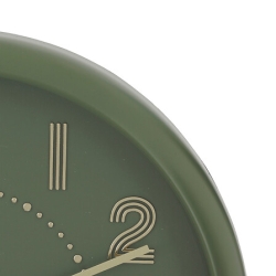 Horloge Alizée diam 30 cm plastique vert olive