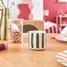Mug Chéri 34 cl à rayures vert