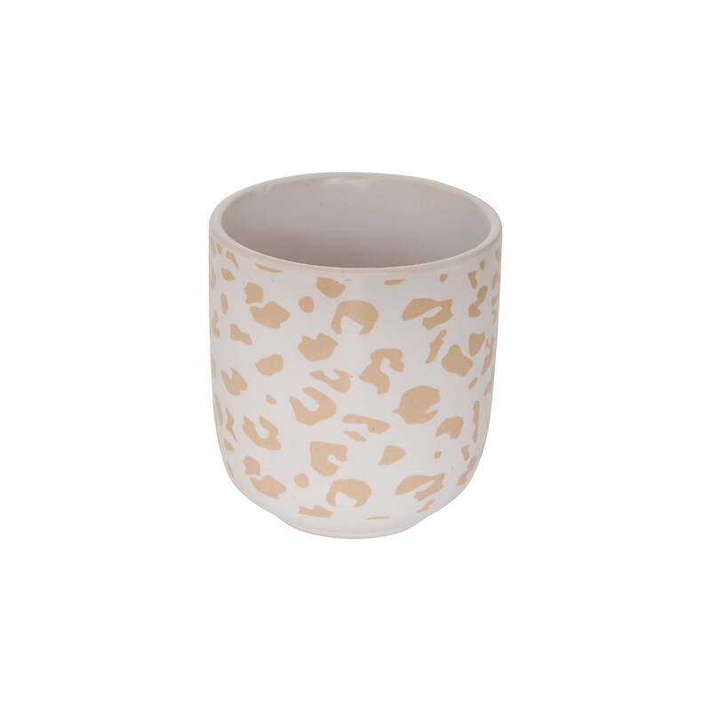 Coffret 4 tasses espresso Leopardi blanc