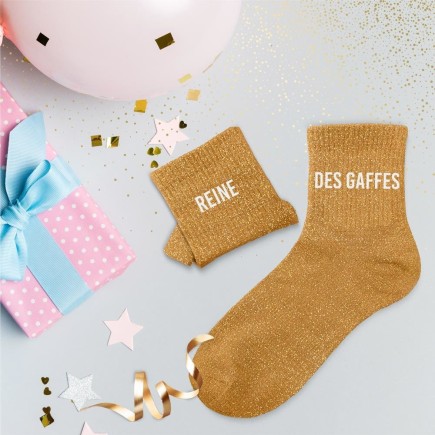 Chaussettes paillettes duo reine des gaffes