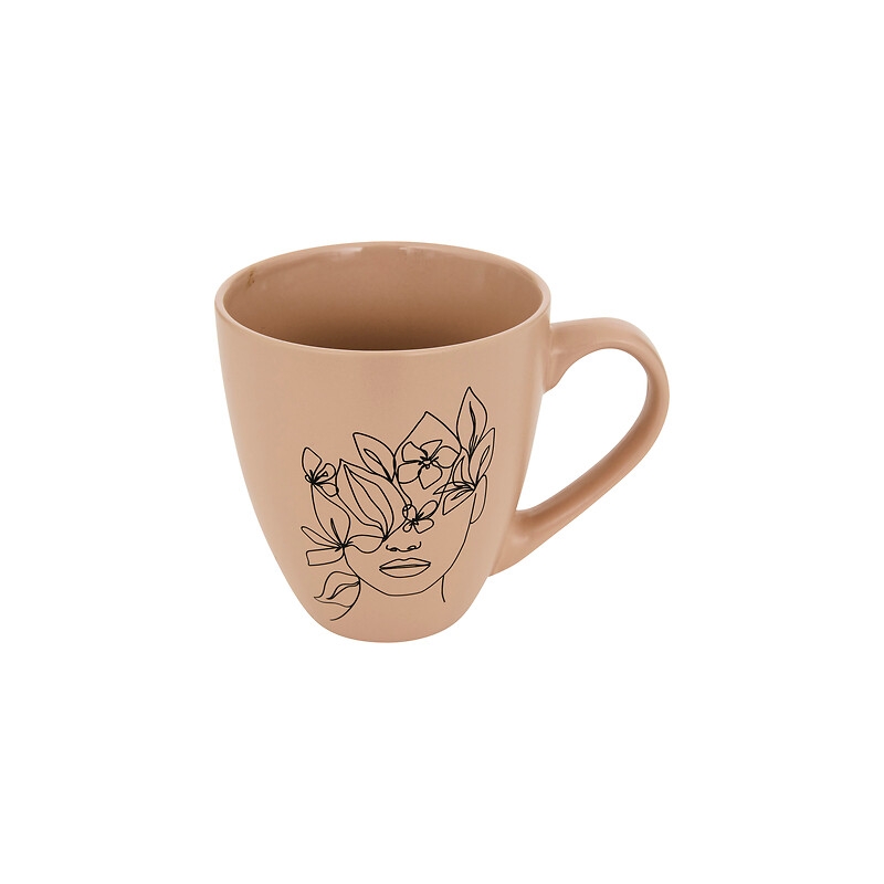 MUG VISAGE 50 CL VISAGE ABSTRAIT ROSE