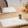 Set de table Thé Floral 45 x30 cm un coeur