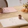 Set de table Visage abstrait 45 x 30 cm beige