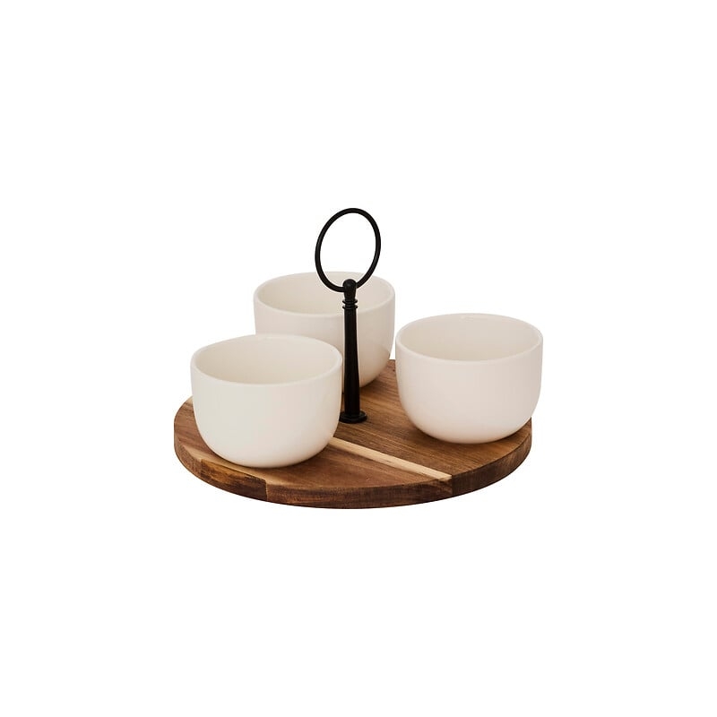 Service apéritif 4 pièces Elégance blanc