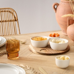 Service apéritif 5 pièces Elégance blanc