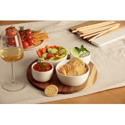 Service apéritif 5 pièces Elégance blanc