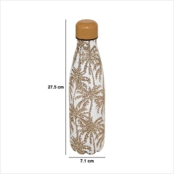 Bouteille isotherme Wild 0,5 l. inox palmiers léopard