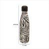 BOUTEILLE ISOTHERME WILD 0,5L. INOX ZEBRE
