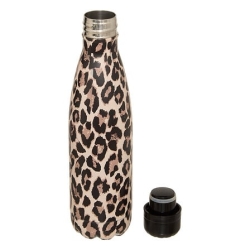 BOUTEILLE ISOTHERME WILD 0,5L. INOX LÉOPARD
