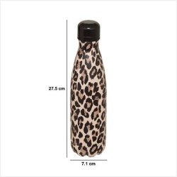 BOUTEILLE ISOTHERME WILD 0,5L. INOX LÉOPARD