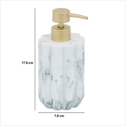 Distributeur de savon 230 ml Marby L. 7,8 x P. 7,8 x H. 17,6 cm blanc