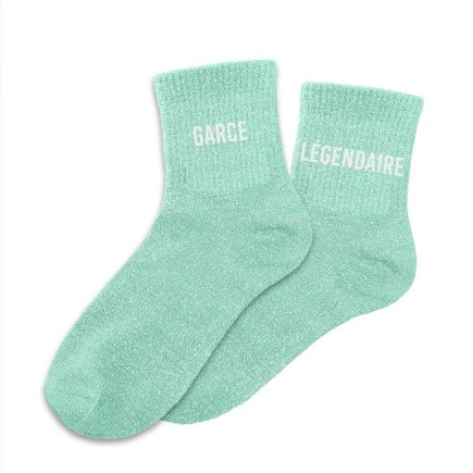 Chaussettes paillettes duo garce legendaire