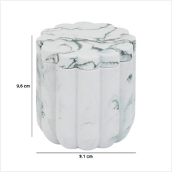 Pot à cotons Marby D. 9,1 x H. 9,6 cm blanc