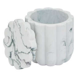 Pot à cotons Marby D. 9,1 x H. 9,6 cm blanc
