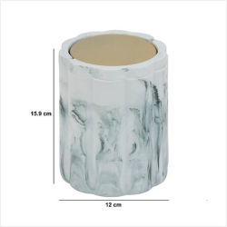 Poubelle de table Marby D. 12 x H. 15,9 cm blanc