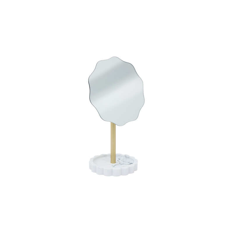 Miroir à poser Marby L. 16,2 x P. 12,2 x H. 16,5 cm blanc