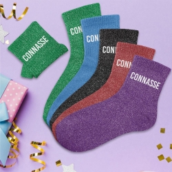 Chaussettes Paillettes Connasse 5 Coloris