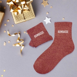 Chaussettes Paillettes Bombasse chocolat
