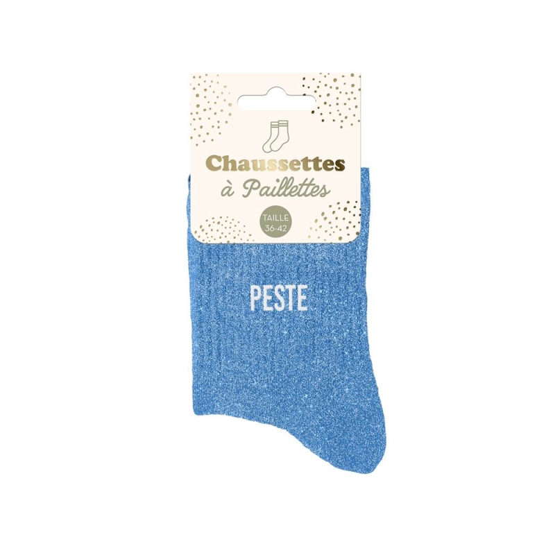 Chaussettes Paillettes Peste bleu