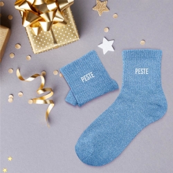 Chaussettes Paillettes Peste bleu
