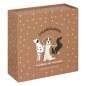 Coffret de naissance souvenirs chien beige