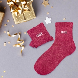 Chaussettes Paillettes Garce fuschia