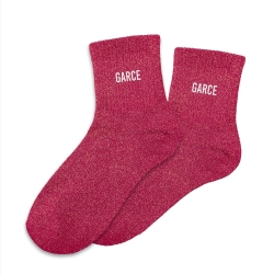 Chaussettes Paillettes Garce fuschia