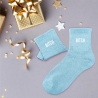Chaussettes Paillettes Bitch bleu ciel