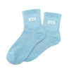 Chaussettes Paillettes Bitch bleu ciel