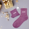 Chaussettes Paillettes Sublime violet