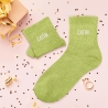 Chaussettes Paillettes Catin vert clair
