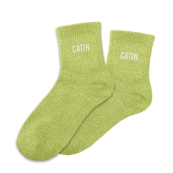 Chaussettes Paillettes Catin vert clair
