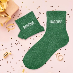 Chaussettes Paillettes Rageuse vert