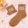 Chaussettes Paillettes Fouteuse De Merde marron