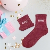 Chaussettes Paillettes Duo Petite Bombe bordeaux