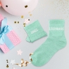 Chaussettes Paillettes Duo Garce Legendaire turquoise