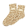 Chaussettes Paillettes Sauvage beige léopard