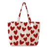 Sac Cabas Velours Cotele Motifs Amour