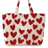 Sac Cabas Velours Cotele Motifs Amour